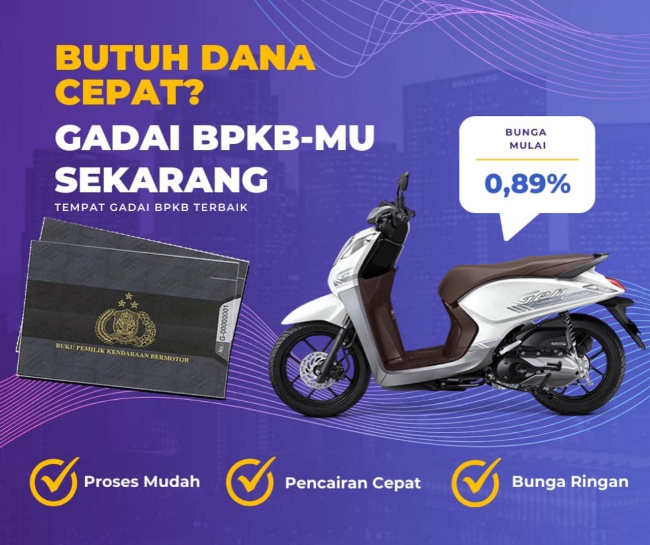 Kredit Jaminan Bpkb Motor Honda Genio Cbs Dapat Dana Berapa? Seperti Ini Simulasainya